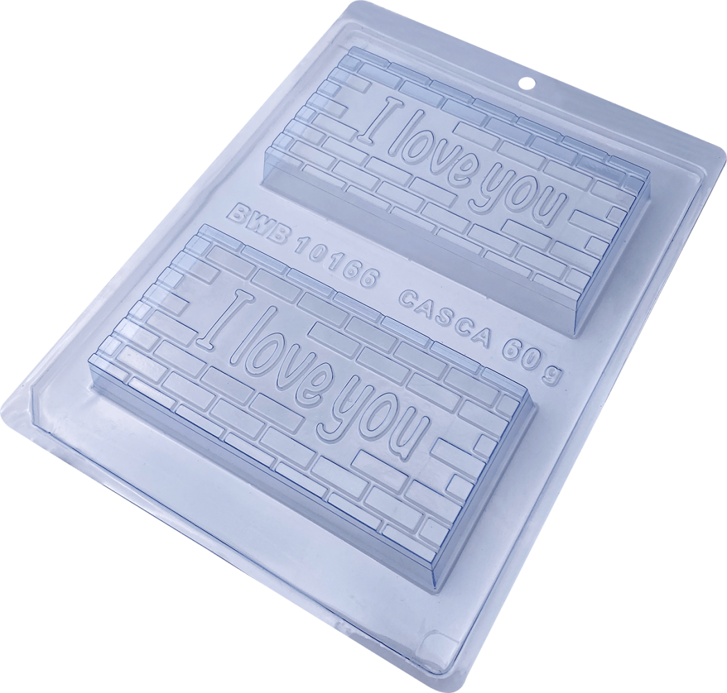 3 Parts Chocolate Silicone Moulds -  I Love You Bar