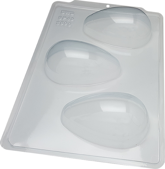 3 Parts Chocolate Silicone Moulds - Smooth Egg 250gr