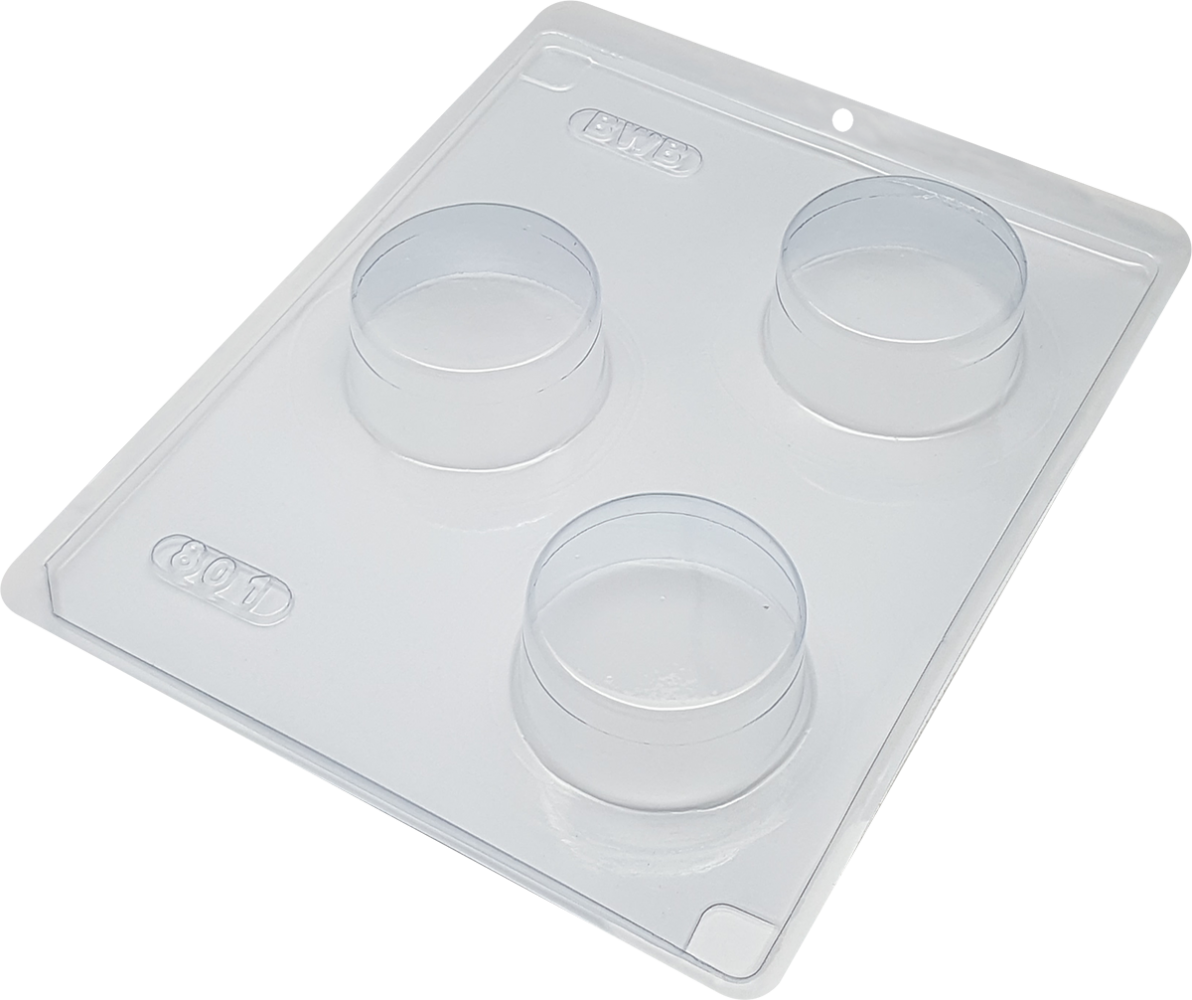 3 Parts Chocolate Silicone Moulds - Small Round