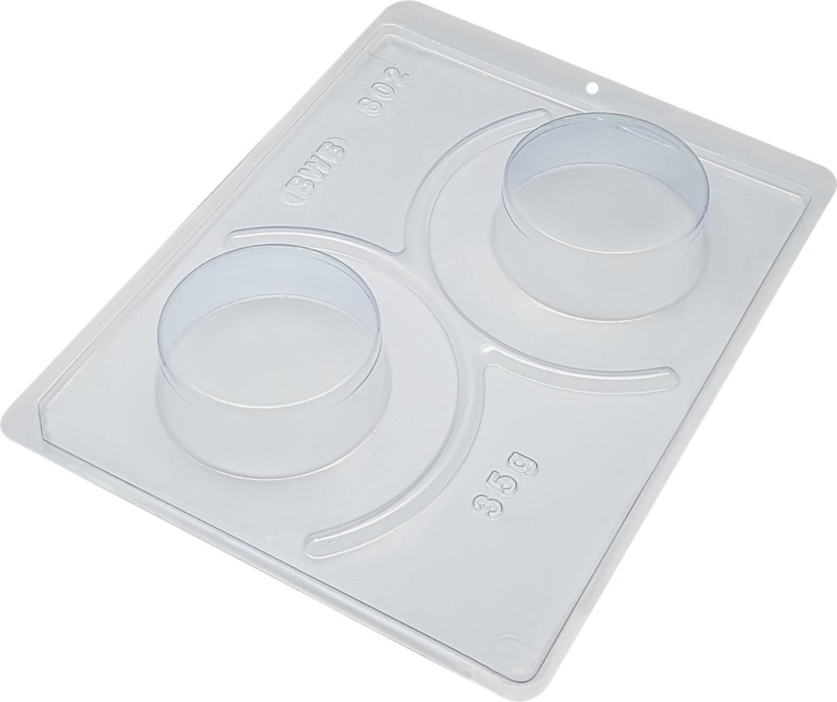 3 Parts Chocolate Silicone Moulds -  Big Round